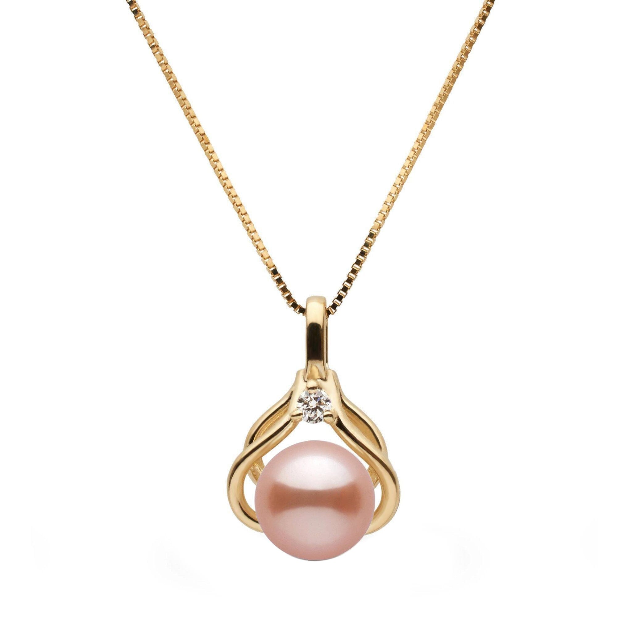 Tiara Collection Pink Freshadama Pearl and Diamond Pendant
