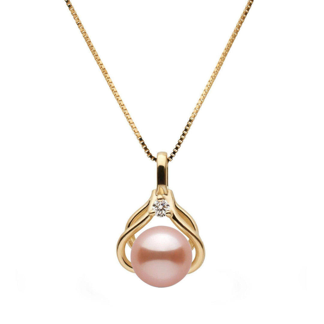 Tiara Collection Pink Freshadama Pearl and Diamond Pendant