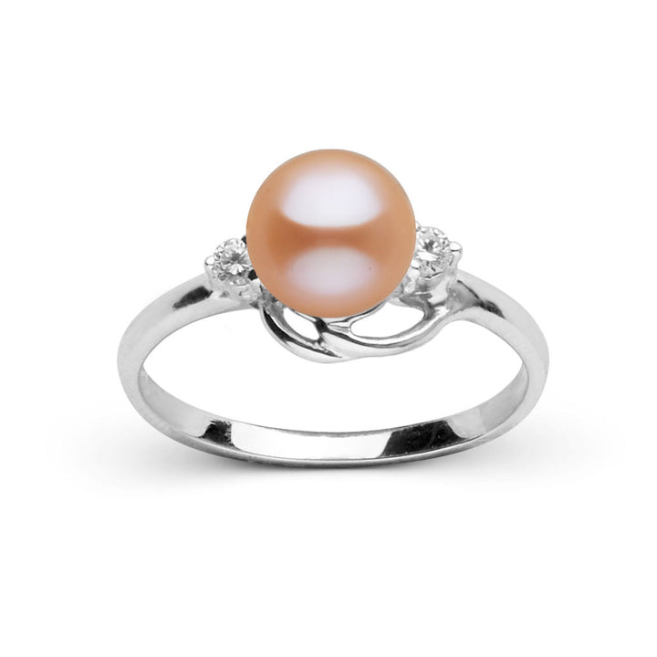 Tiara Collection Pink Freshadama Pearl and Diamond Ring