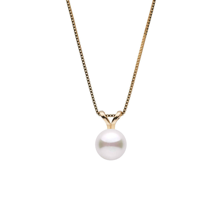7.0-7.5 mm Akoya Pearl Unity Collection Pendant yellow gold