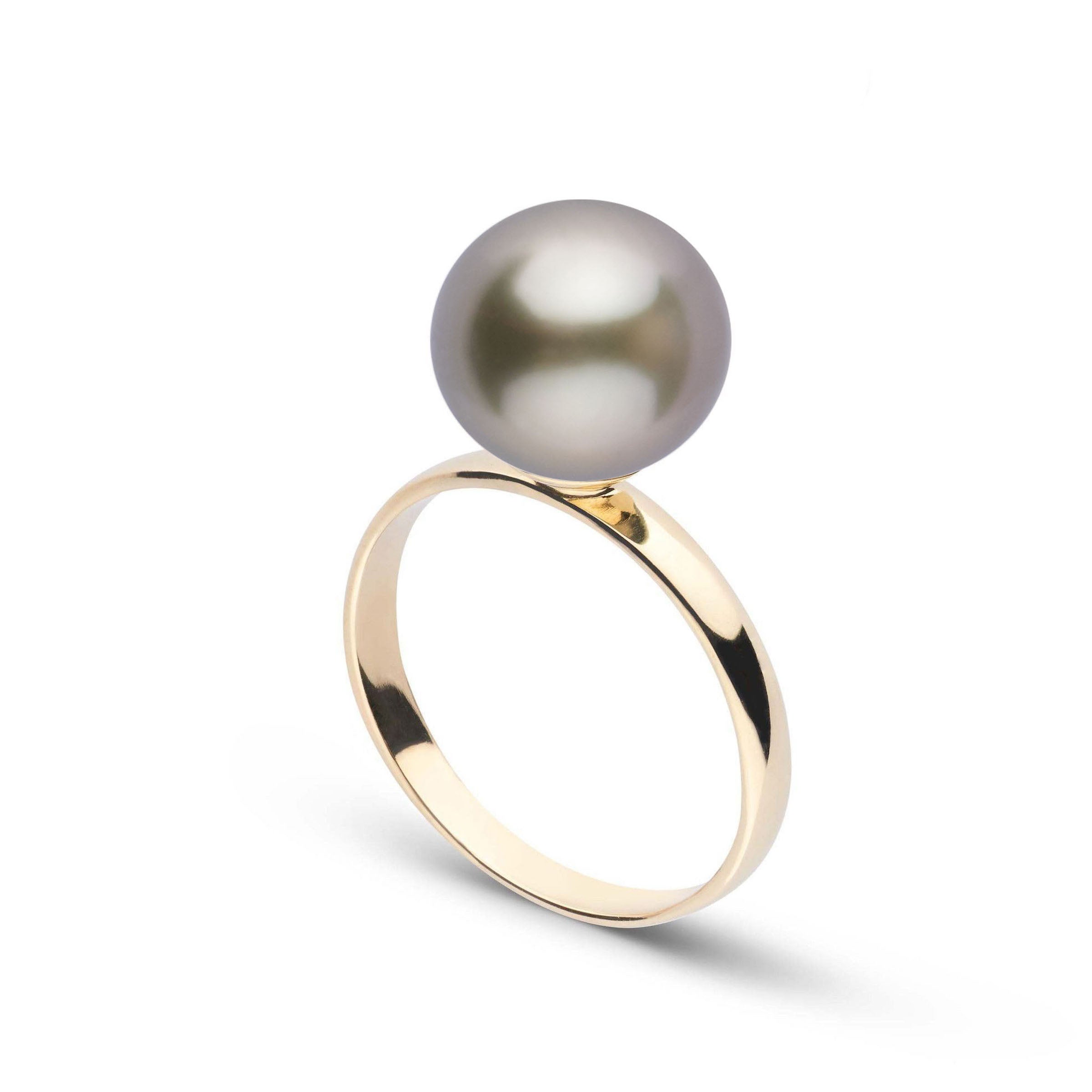 Classic Collection 9.9 mm Light Silver Olive Tahitian Pearl Ring