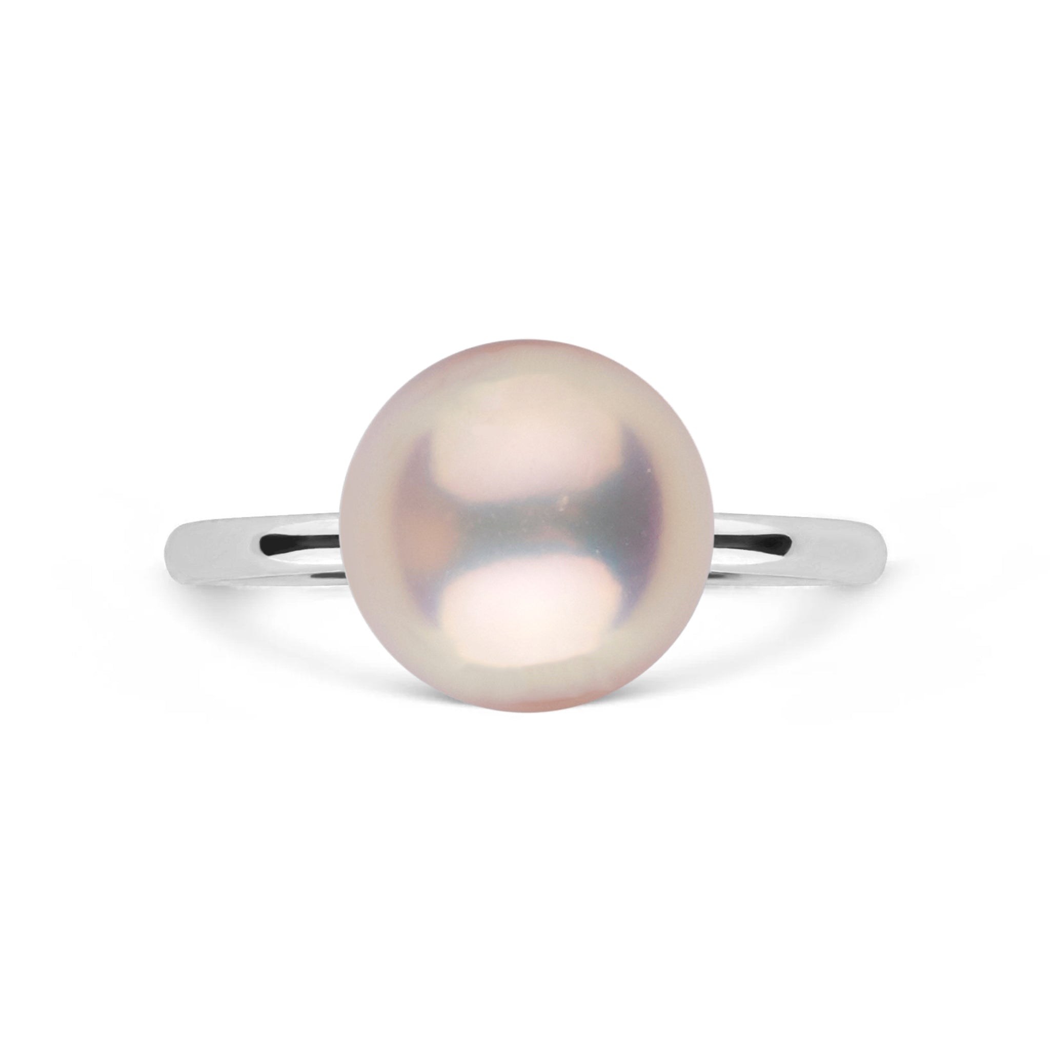 Demure Collection 9.0-10.0 mm Silver Pink Metallic Freshadama Pearl Ring