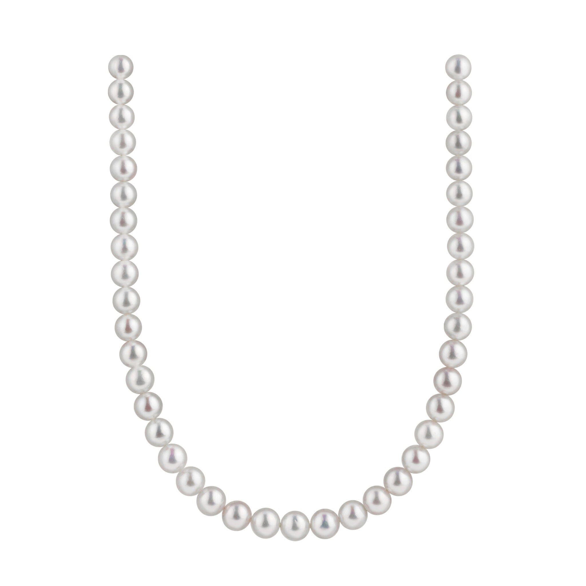 9.0-11.0 mm White Edison Freshwater Pearl Necklace