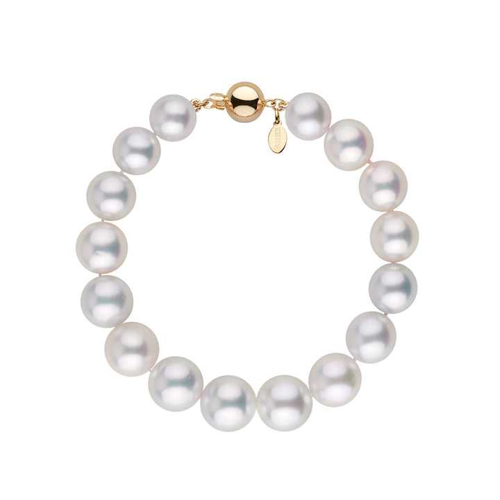 9.1-11.3 mm AAA White South Sea Round Pearl Bracelet