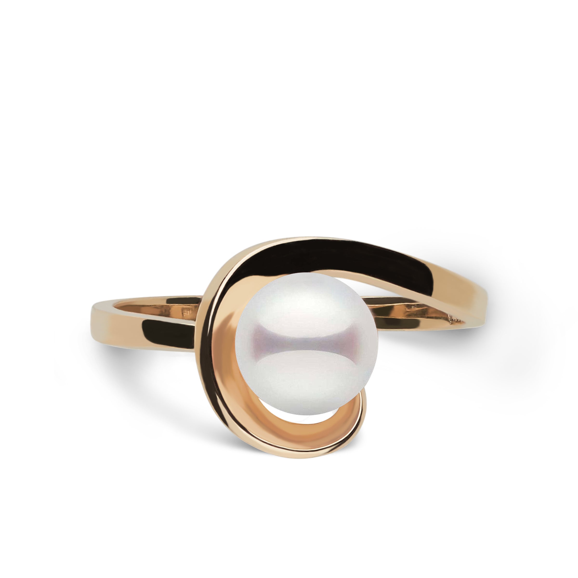 Embrace Collection Akoya Pearl Ring 14K Yellow Gold / 8 by Pearl Paradise
