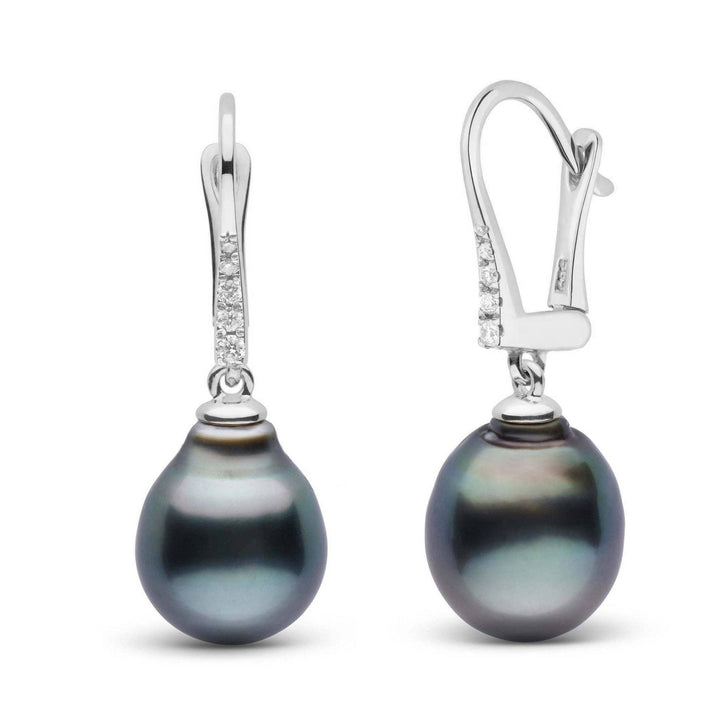 Allure Collection Tahitian Baroque 11.0-12.0 mm Pearl & Diamond Dangle Earrings white gold