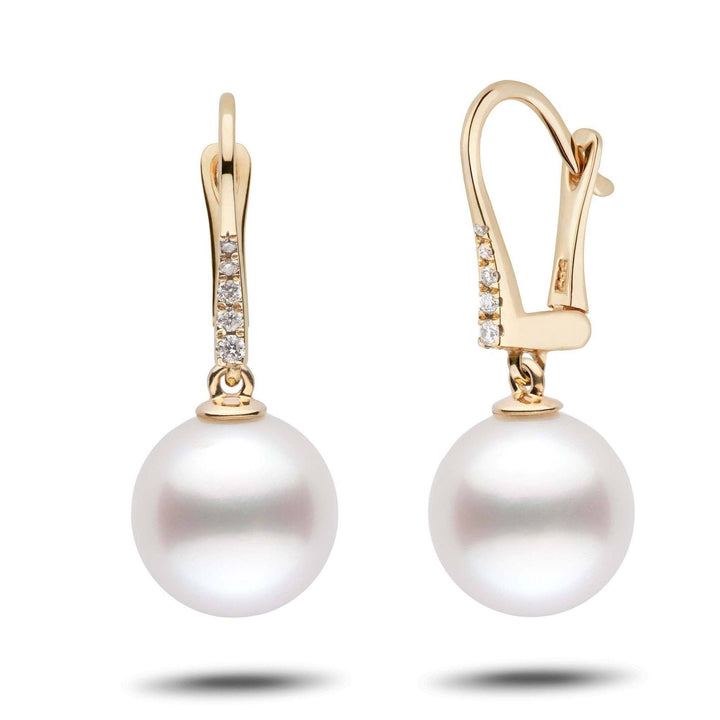 Allure Collection White South Sea 11.0-12.0 mm Pearl & Diamond Dangle Earrings