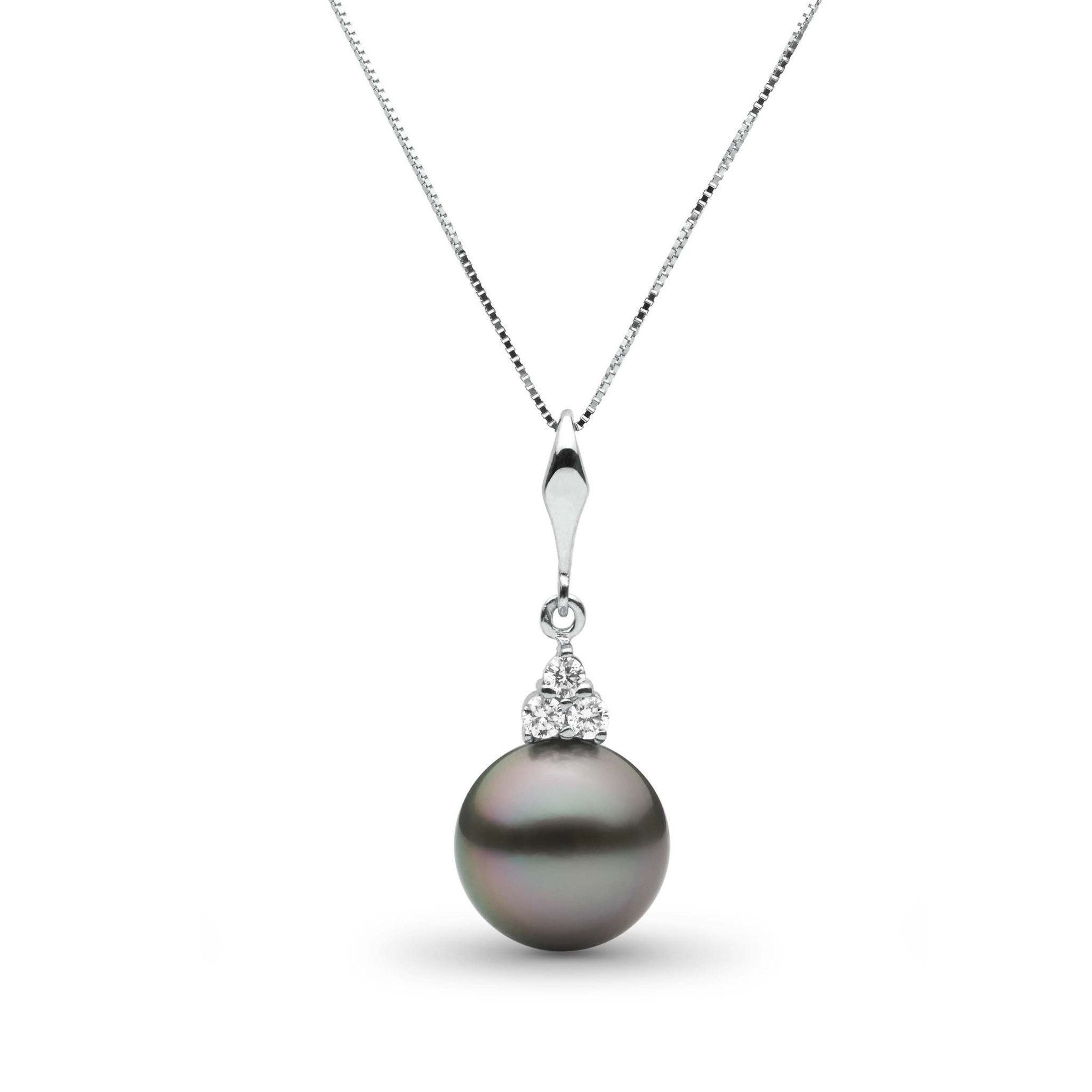 Always Collection 10.0-11.0 mm Tahitian Pearl and Diamond Pendant