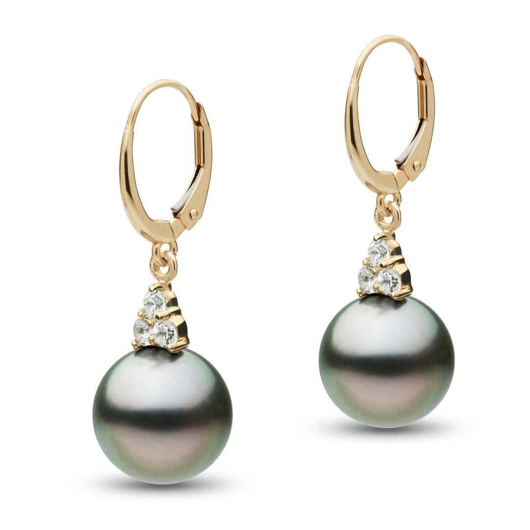 Always Collection Tahitian 10.0-11.0 mm Pearl and Diamond Earrings yg