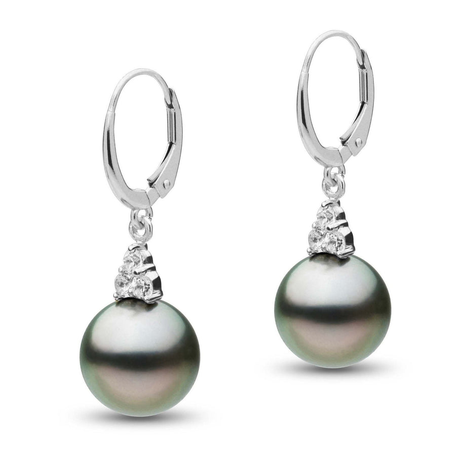 Always Collection Tahitian 10.0-11.0 mm Pearl and Diamond Earrings wg