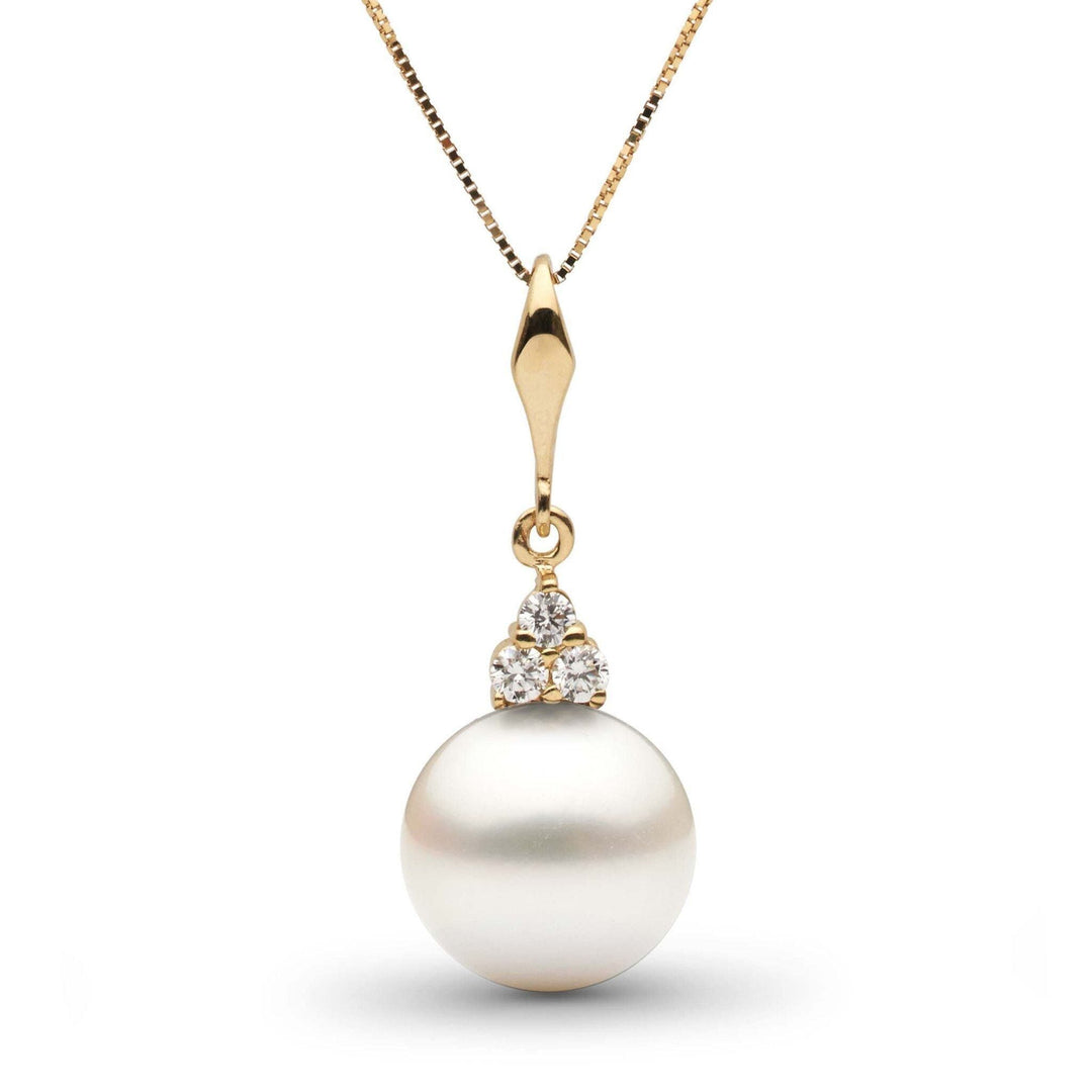 Always Collection White 10.0-11.0 mm South Sea Pearl and Diamond Pendant