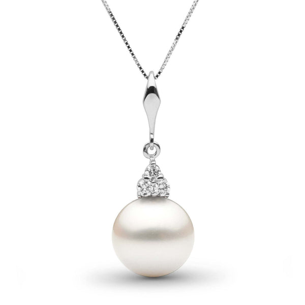 Always Collection White 10.0-11.0 mm South Sea Pearl and Diamond Pendant wg