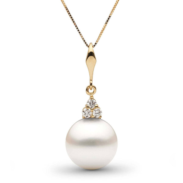 Always Collection 11.0-12.0 mm White South Sea Pearl and Diamond Pendant yg