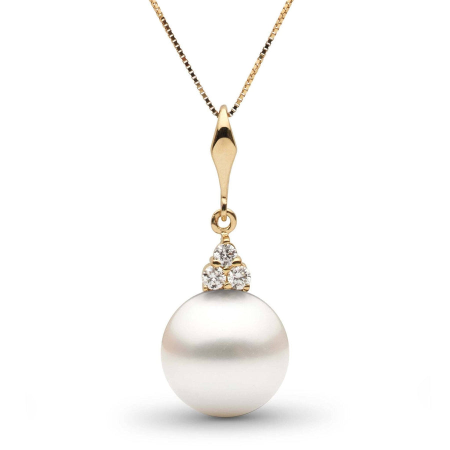Always Collection 11.0-12.0 mm White South Sea Pearl and Diamond Pendant yg