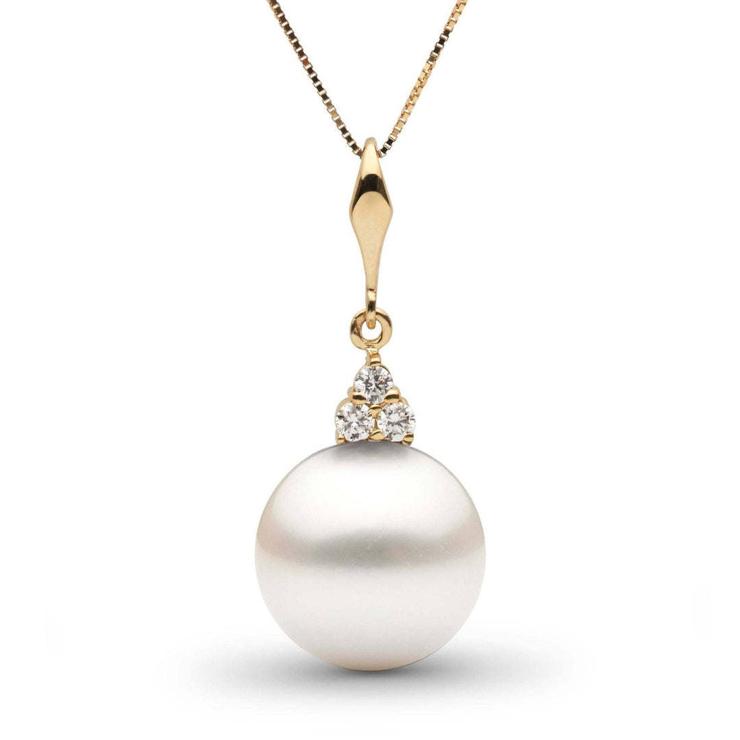 Always Collection 12.0-13.0 mm White South Sea Pearl and Diamond Pendant