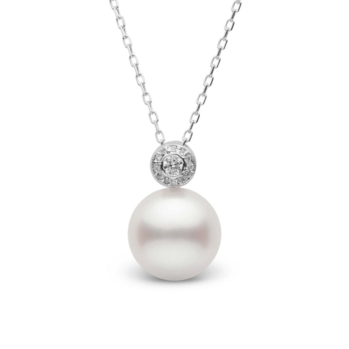 Aura Collection 10.0-11.0 mm White Freshadama Pearl and Diamond Pendant