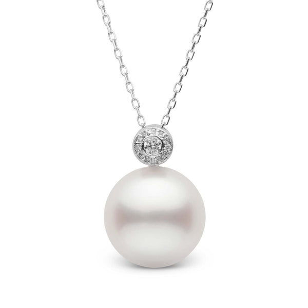 Aura Collection 12.0-13.0 mm White South Sea Pearl and Diamond Pendant wg