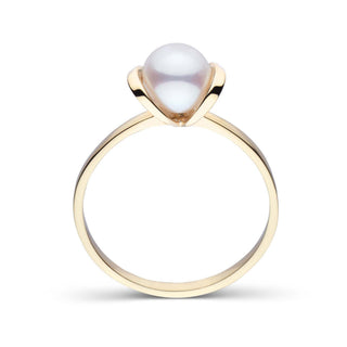 Bonita Collection Akoya Pearl Ring yellow gold front