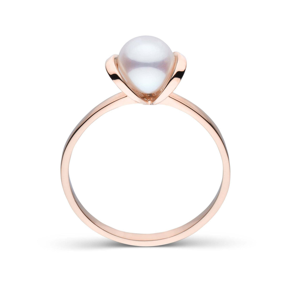 Bonita Collection Akoya Pearl Ring rose gold front