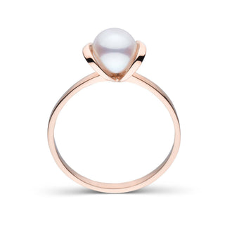 Bonita Collection Akoya Pearl Ring rose gold front
