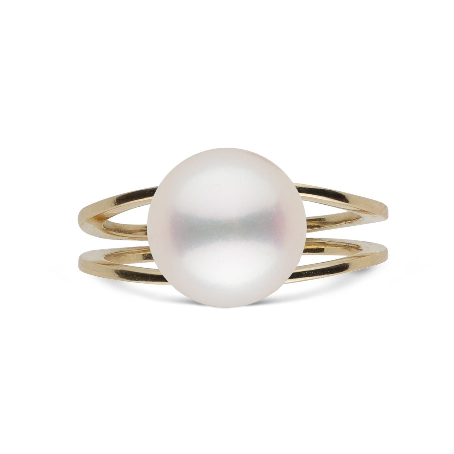 Bridge Collection 9.0-10.0 mm Freshadama Pearl Ring yellow gold top view