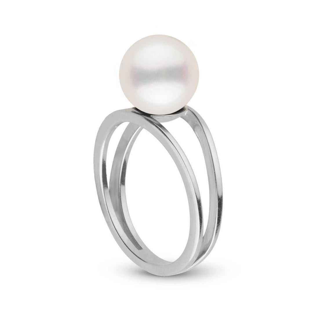 Bridge Collection 9.0-10.0 mm Freshadama Pearl Ring white gold side view