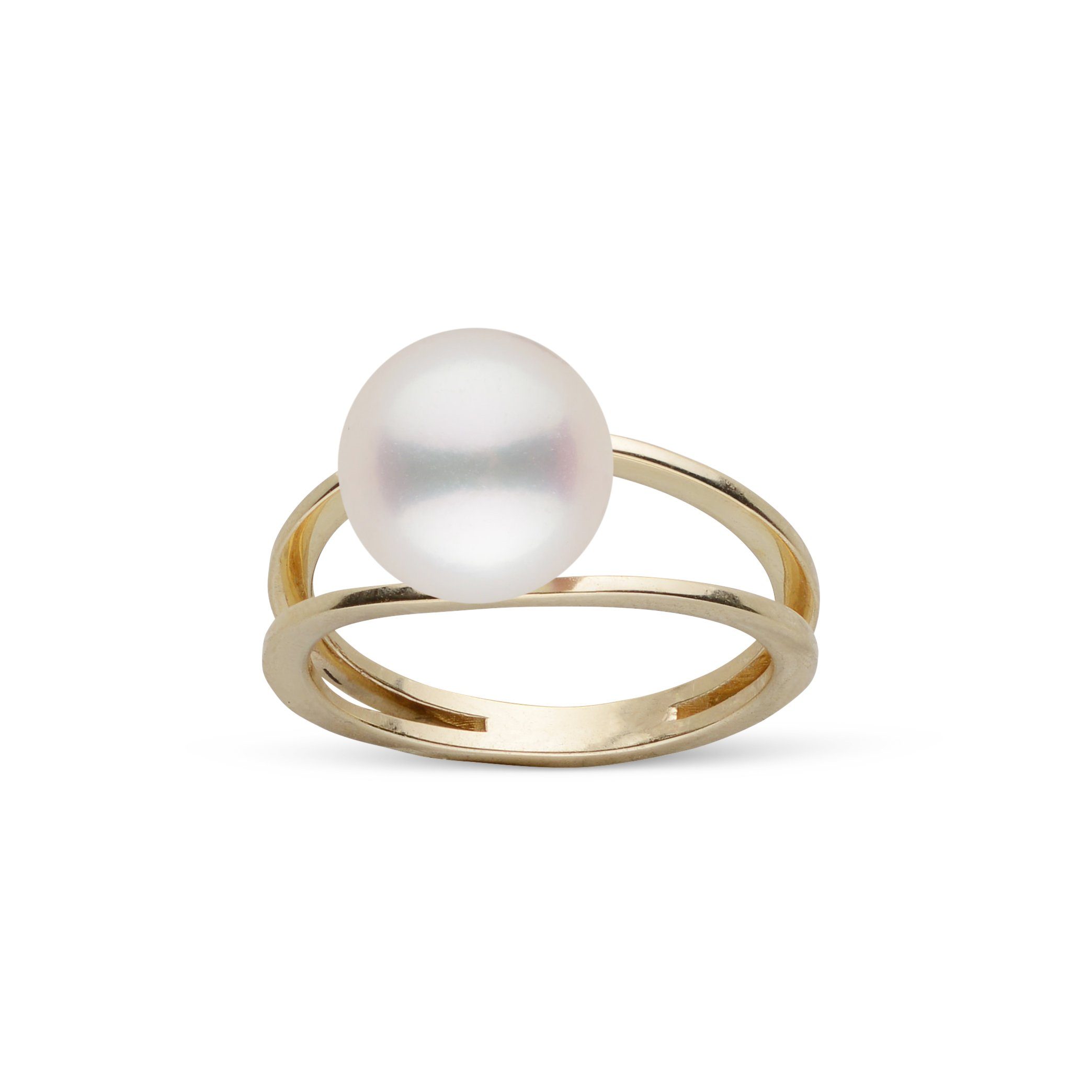 Bridge Collection 9.0-10.0 mm Freshadama Pearl Ring yellow gold front view