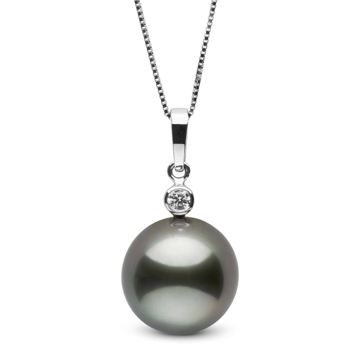 Brilliant Collection 11.0-12.0 mm Tahitian Pearl and Diamond Pendant