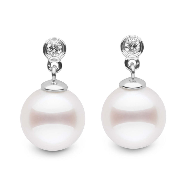 Brilliant Collection Akoya 8.5-9.0 mm Pearl & Diamond Earrings white gold