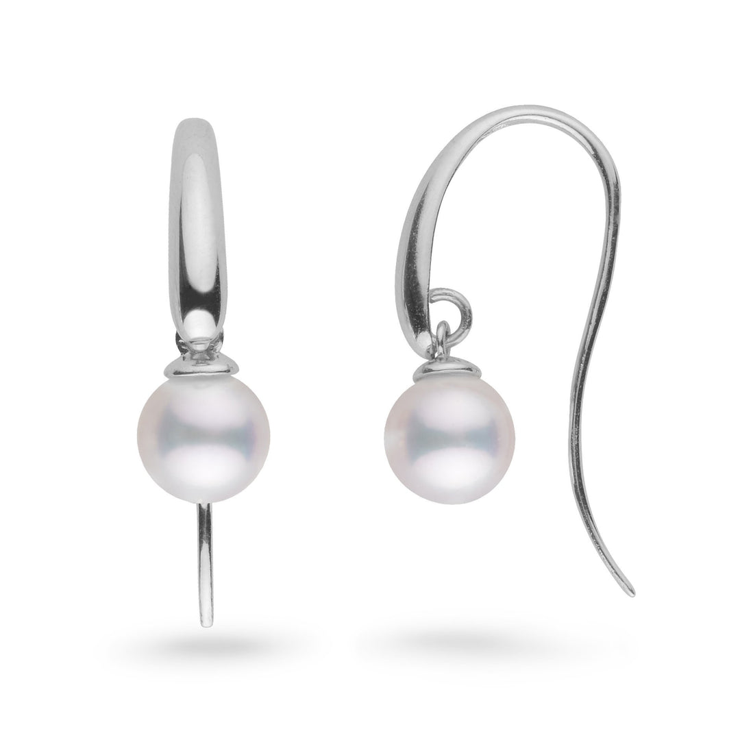 Cascade Collection 7.0-7.5 mm Akoya Pearl Earrings white gold