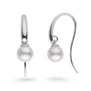 Cascade Collection 7.0-7.5 mm Akoya Pearl Earrings white gold