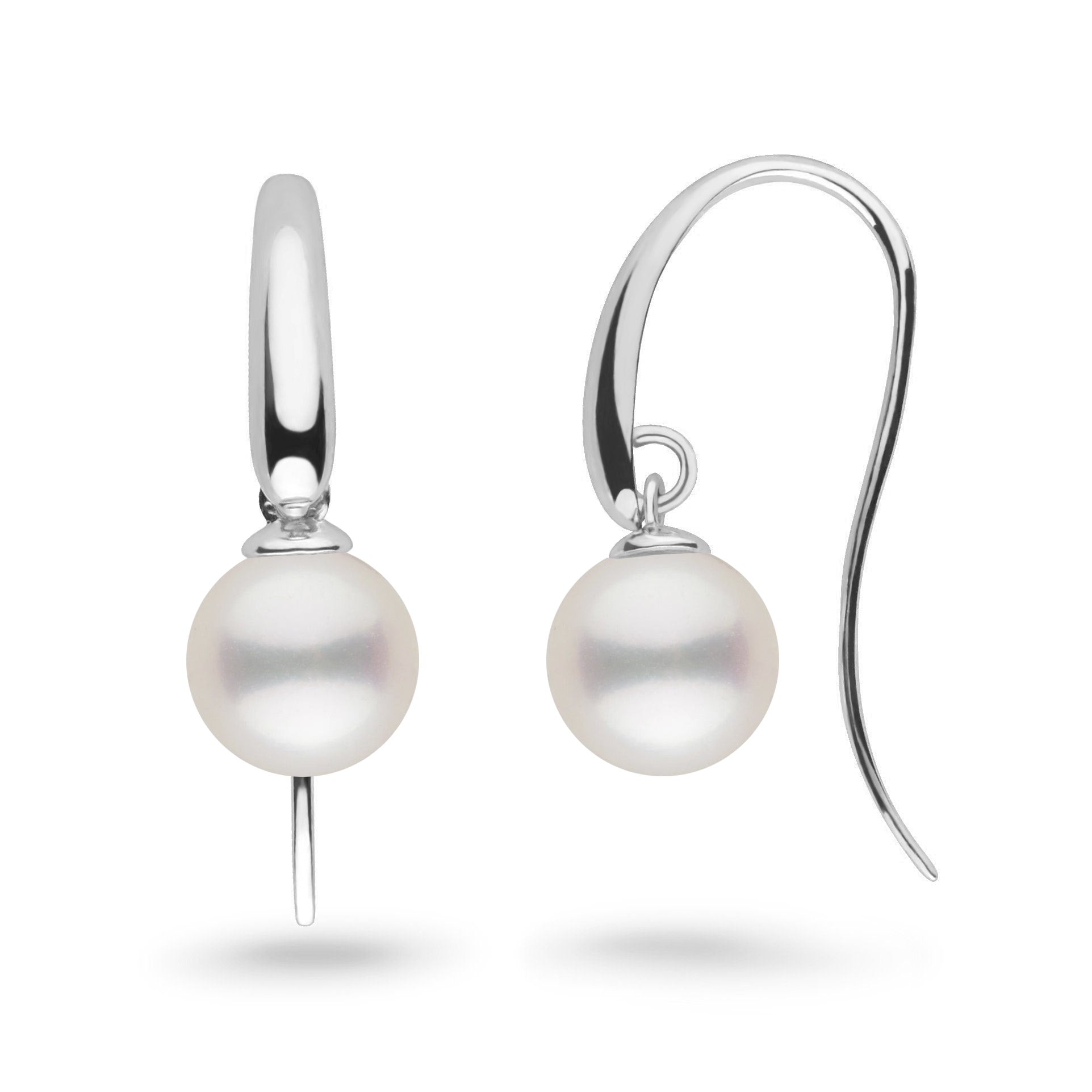 Cascade Collection 8.5-9.0 mm White Freshadama Pearl Earrings