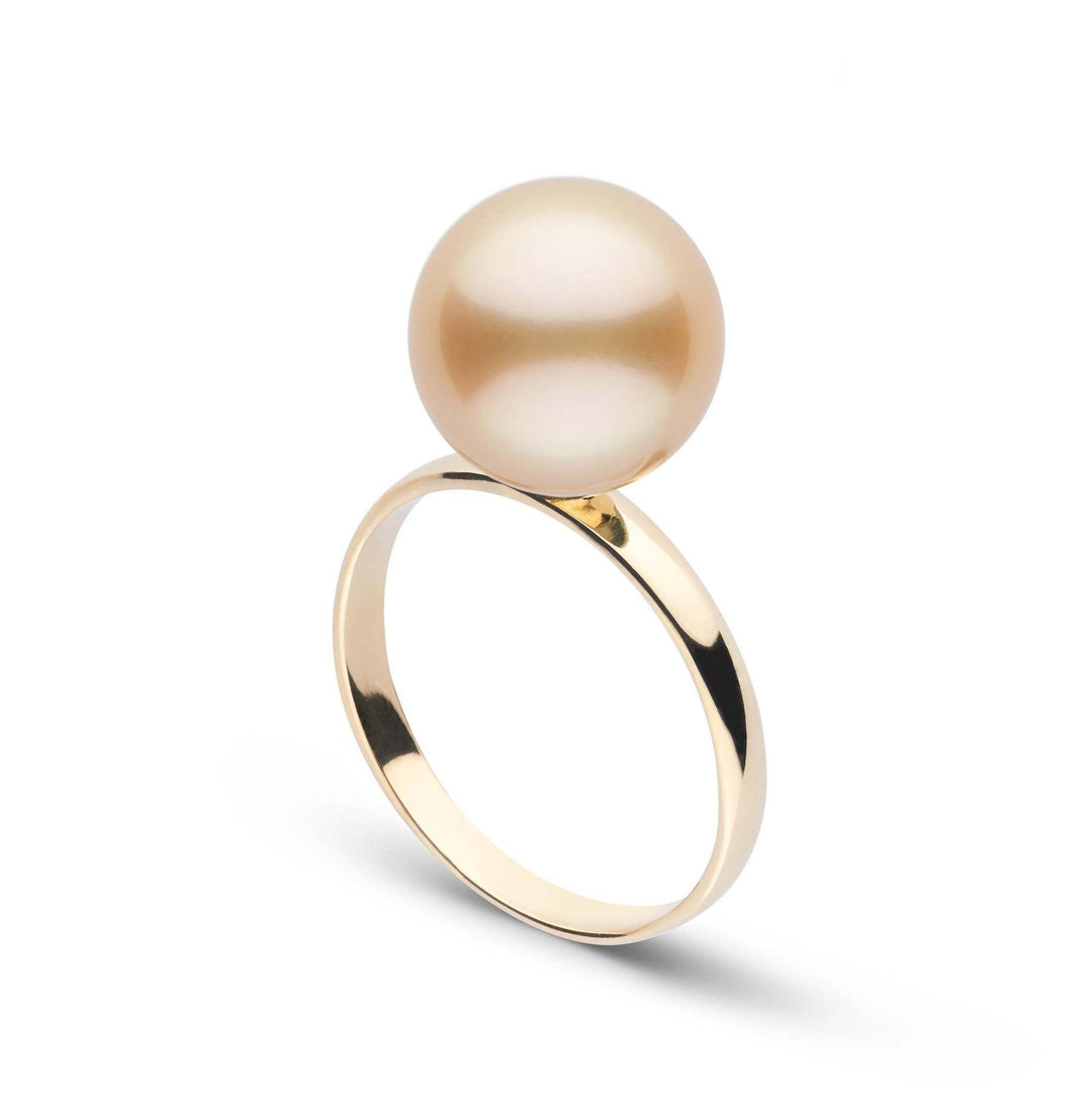 Classic Collection 10.0-11.0 mm Golden South Sea Pearl Ring – Pearl ...