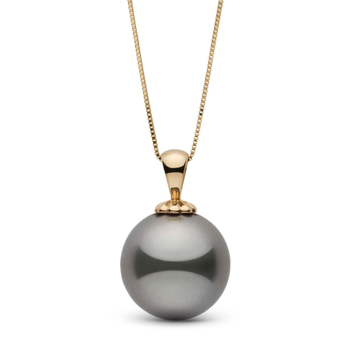 Classic Collection 12.0-13.0 mm Tahitian Pearl Pendant yellow gold