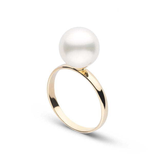 Classic Collection 9.0-10.0 mm White South Sea Pearl Ring yg