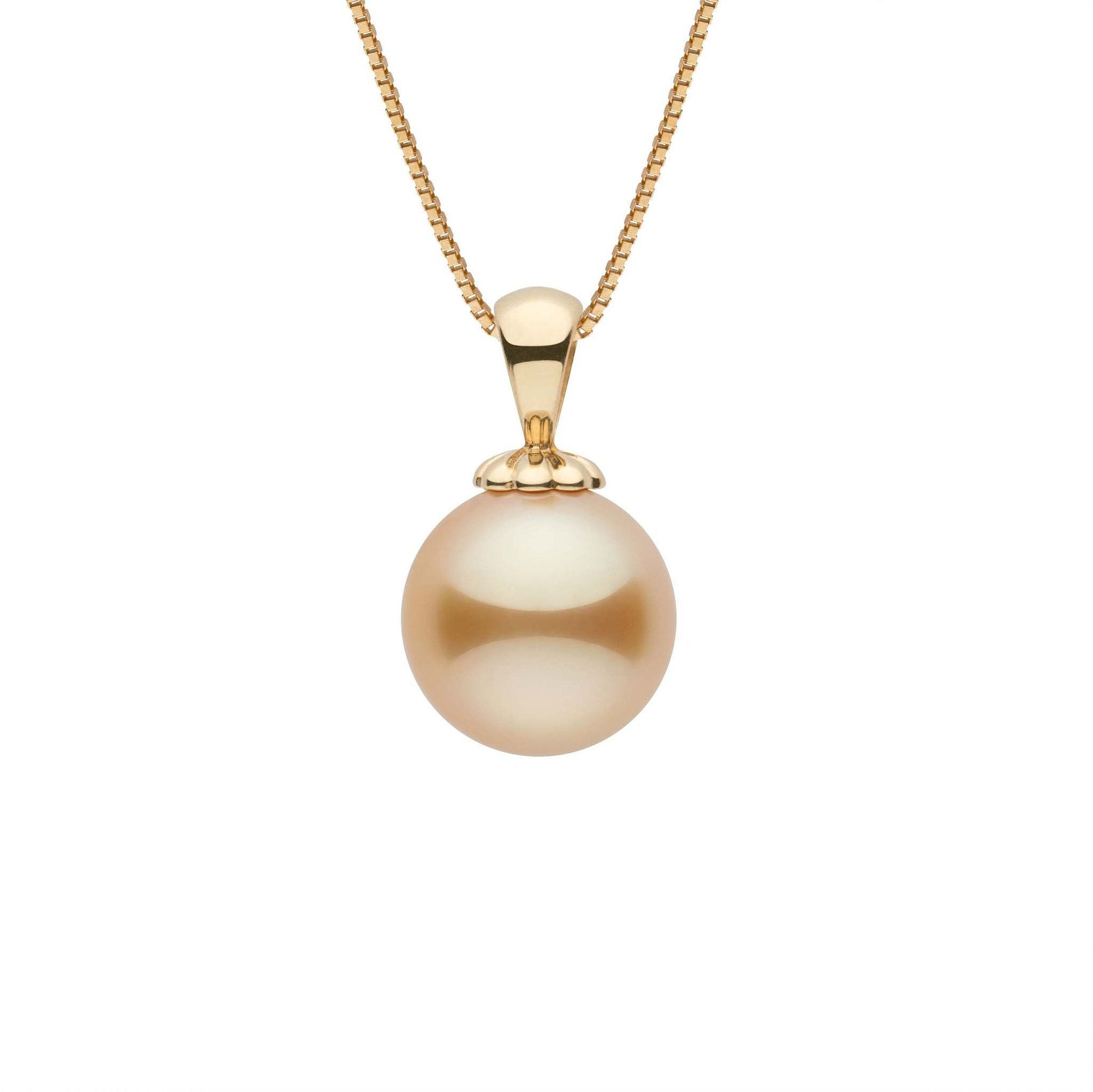 Classic Collection Golden 9.0-10.0 mm South Sea Pearl Pendant