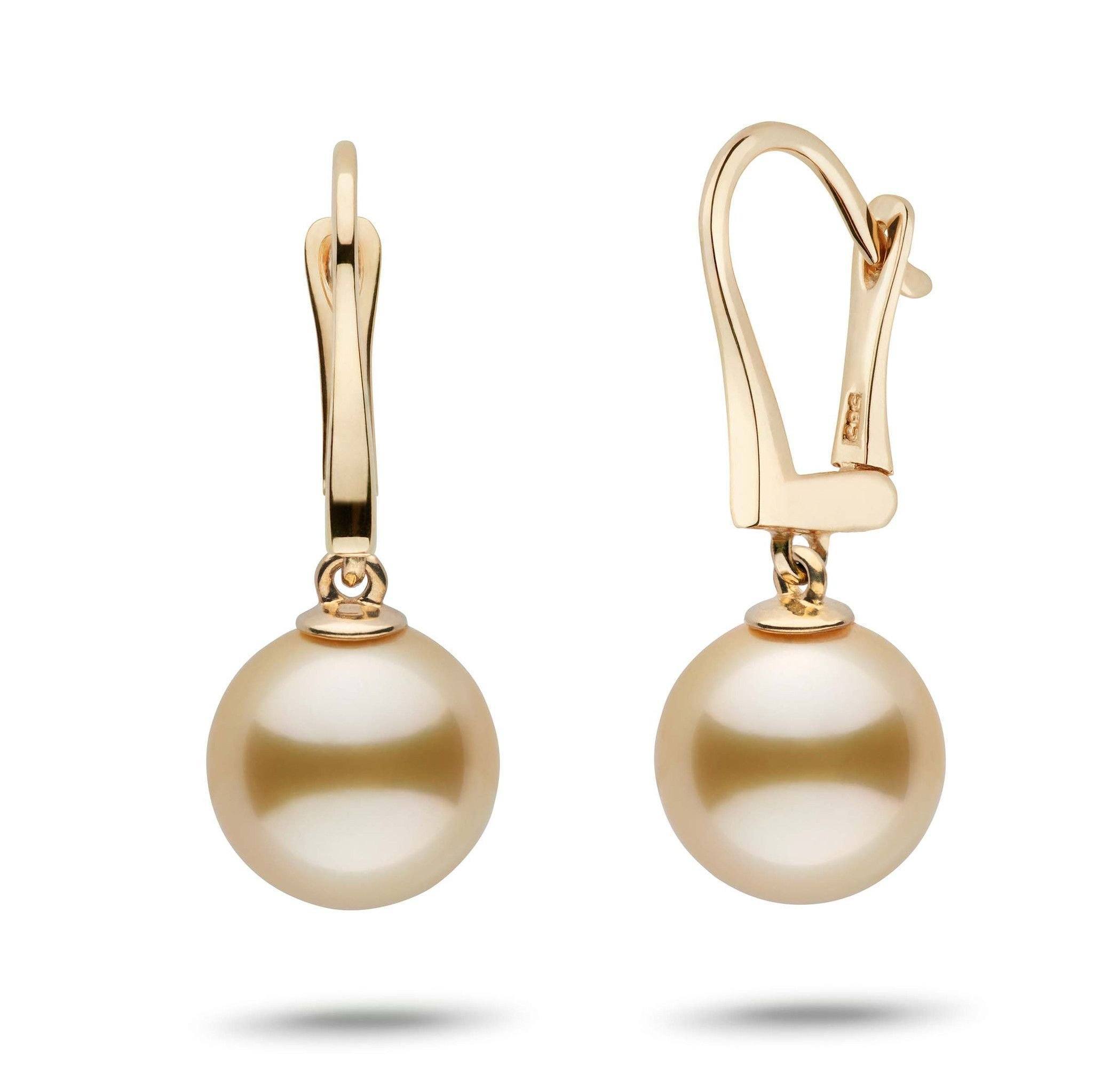Classic Collection Golden South Sea 10.0-11.0 mm Pearl Dangle Earrings