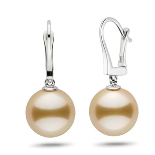 Classic Collection Golden South Sea 12.0-13.0 mm Pearl Dangle Earrings wg