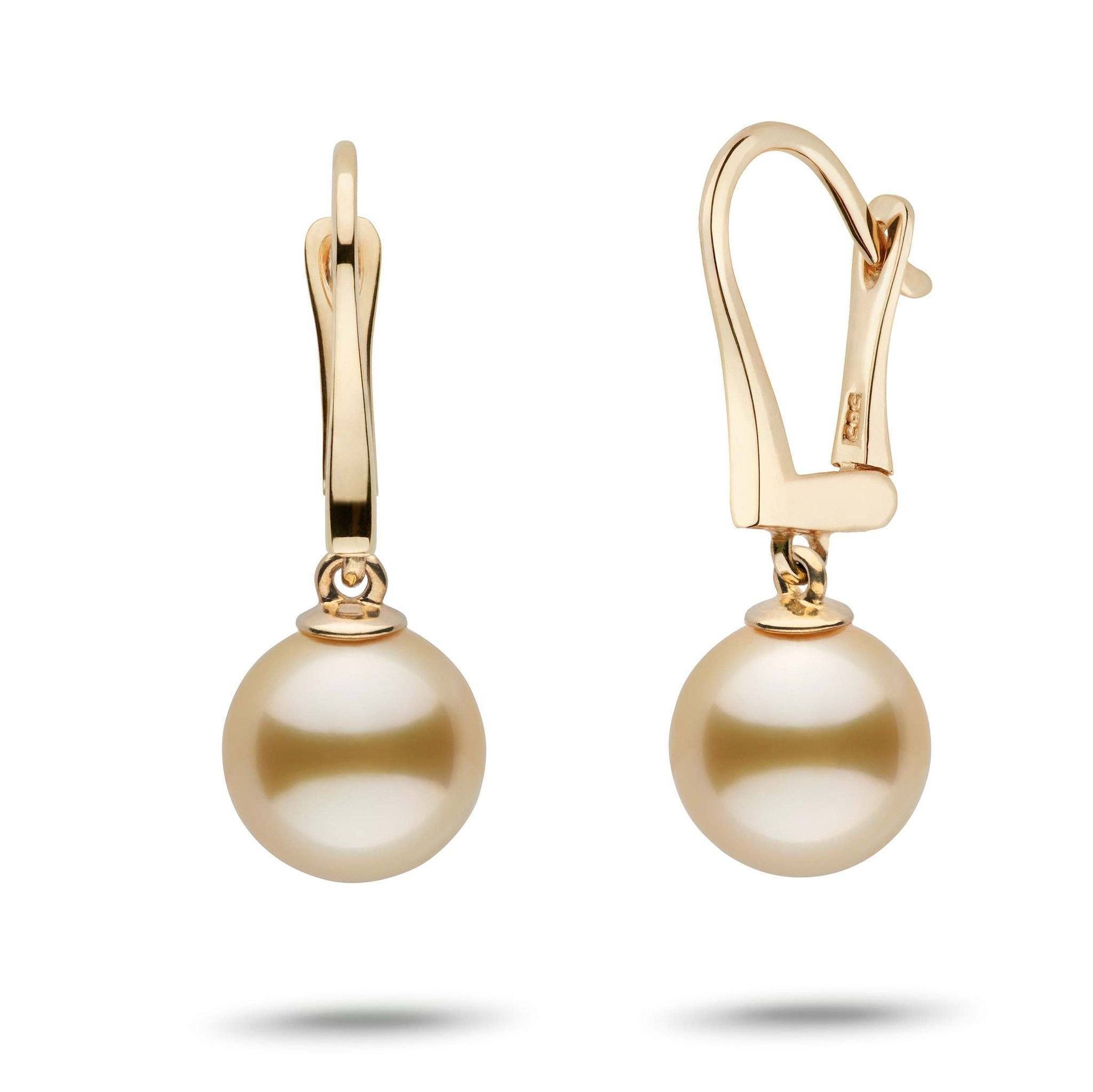 Classic Collection Golden South Sea 9.0-10.0 mm Pearl Dangle Earrings