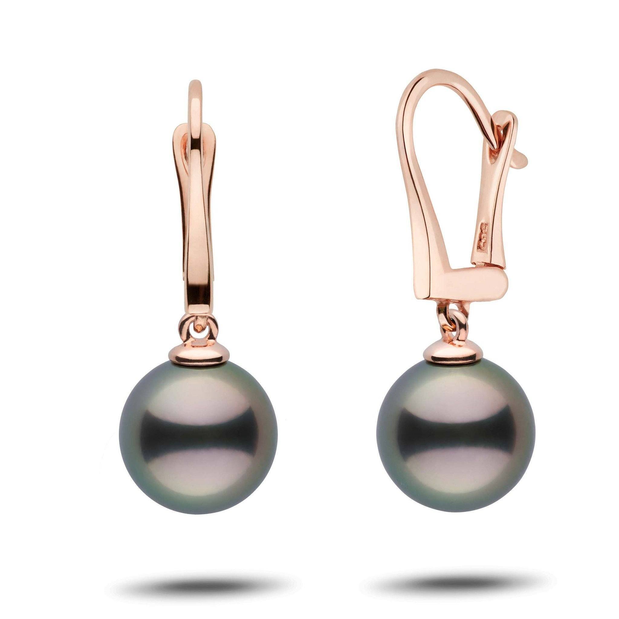 Classic Collection Tahitian 10.0-11.0 mm Pearl Dangle Earrings rose gold