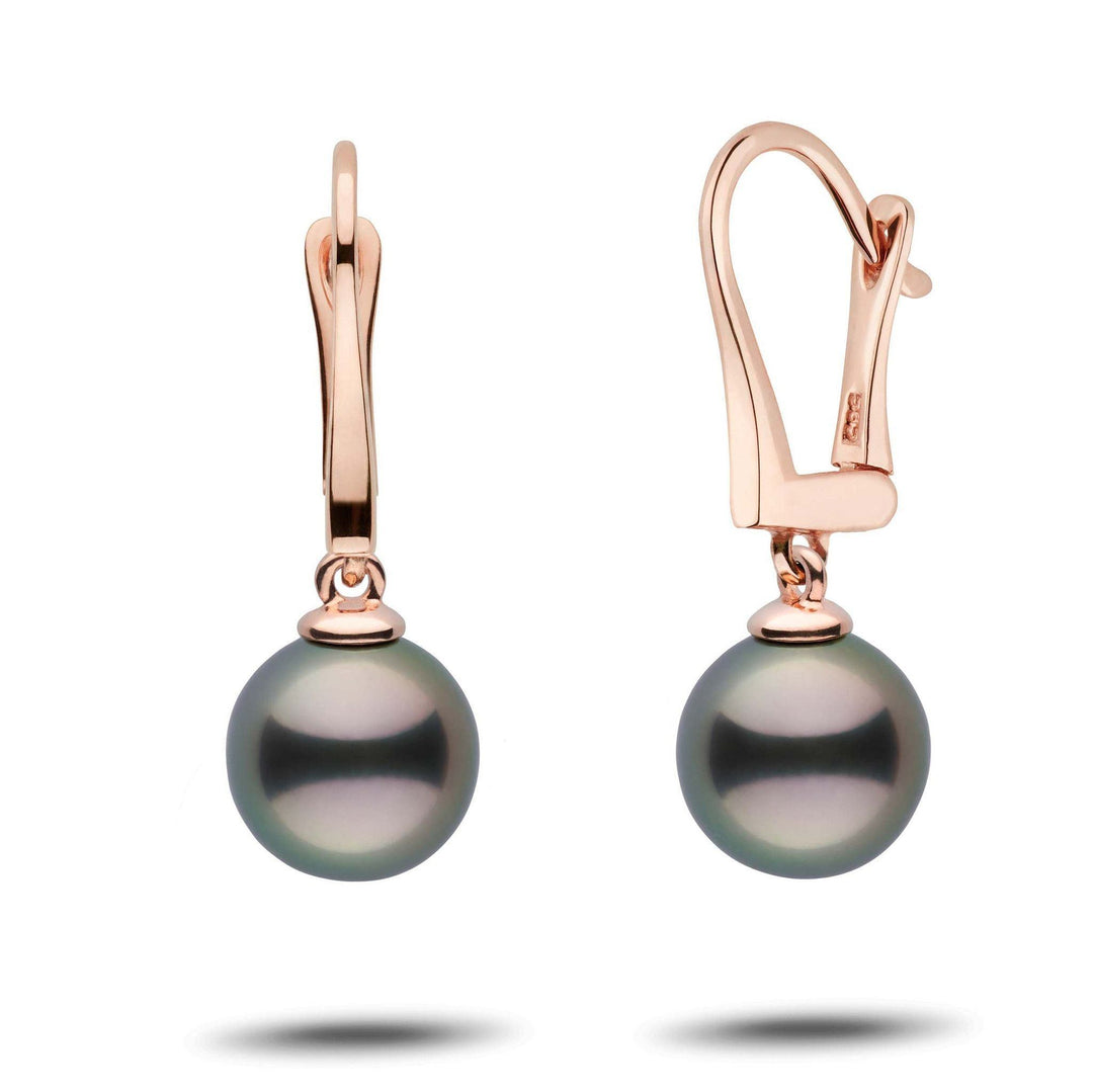 Classic Collection Tahitian 9.0-10.0 mm Pearl Dangle Earrings rose gold