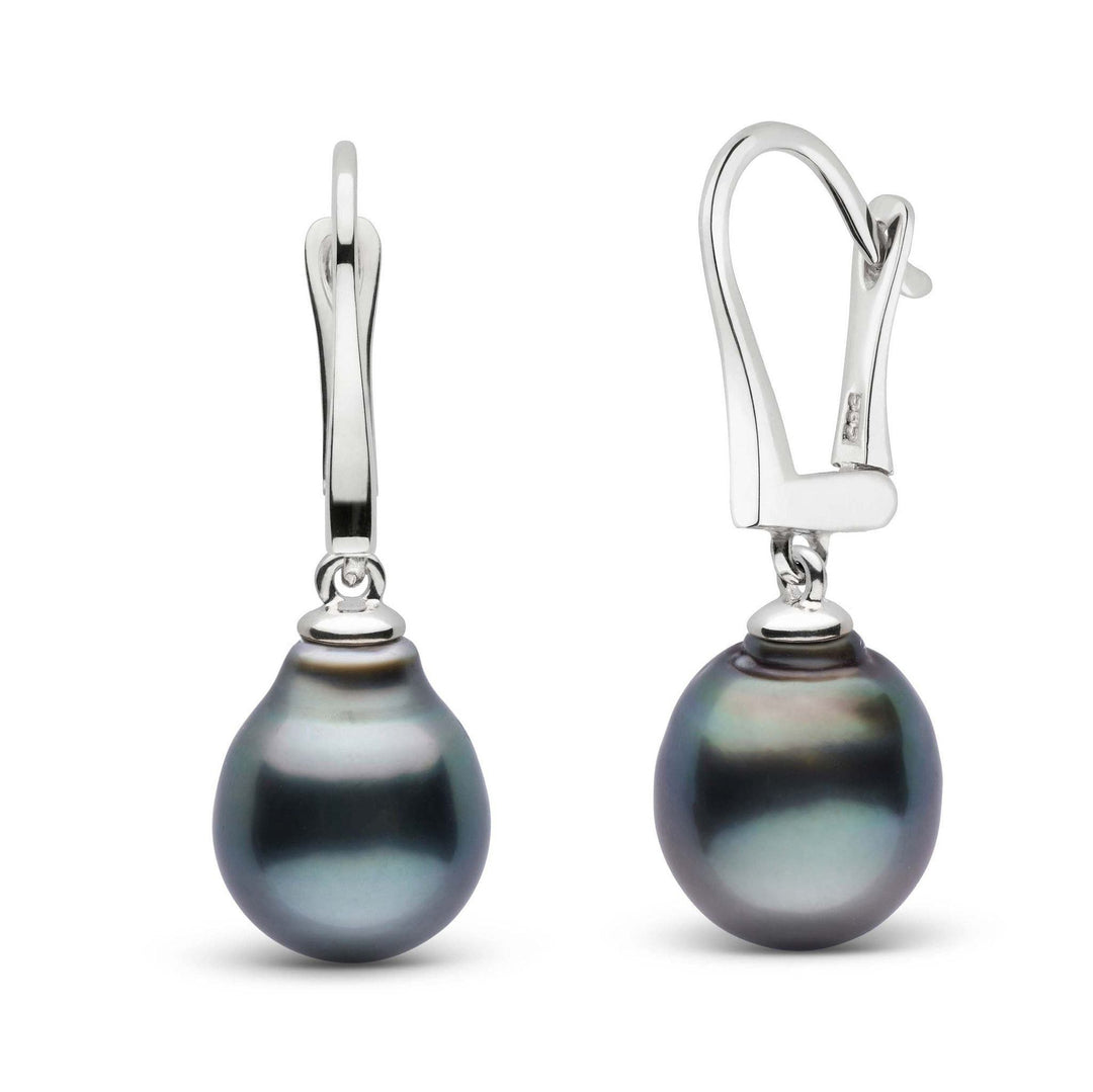 Classic Collection Tahitian Baroque 10.0-11.0 mm Pearl Dangle Earrings white gold