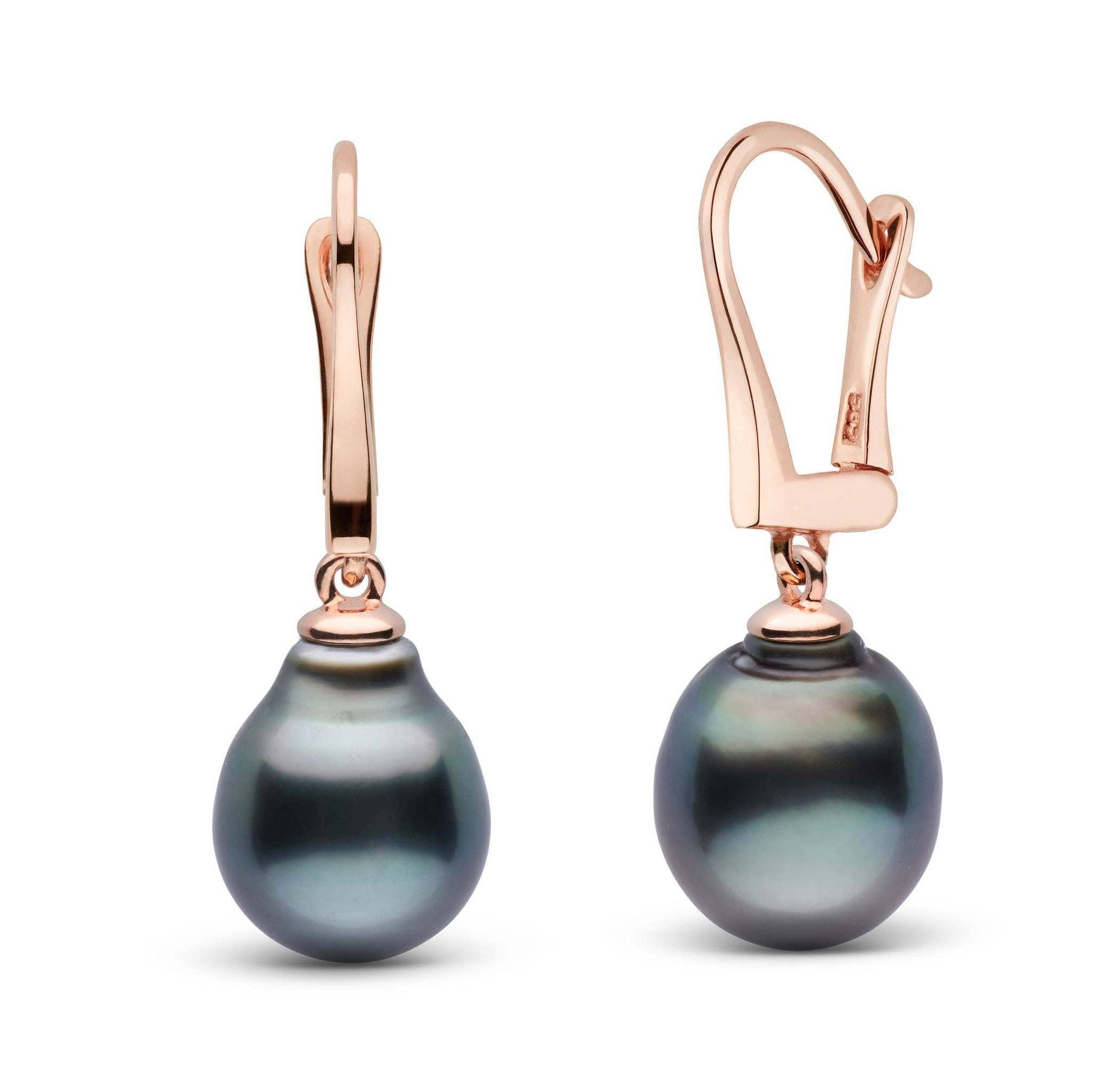Genuine 8-9mm Natural Tahitian Baroque Pearl Necklace – Black, Silver Plated, 17/20/24in Beaded