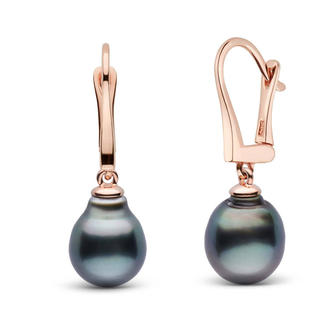 Classic Collection Tahitian Baroque 9.0-10.0 mm Pearl Dangle Earrings rose gold
