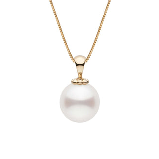 Classic Collection 10.0-11.0 mm White South Sea Pearl Pendant yellow gold