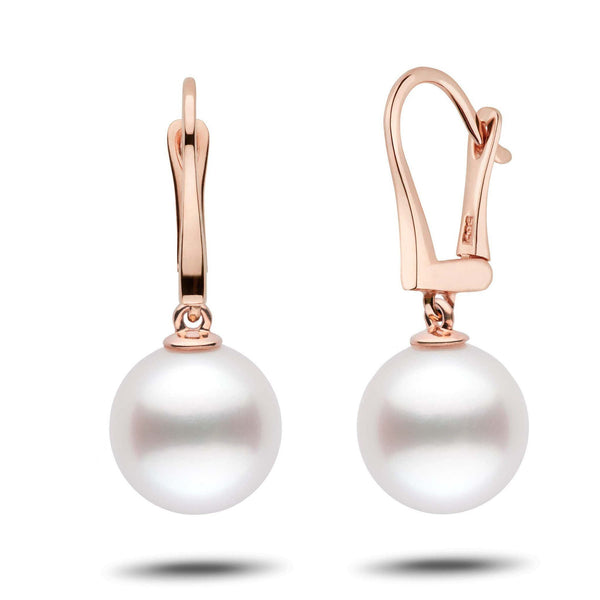 Classic Collection White South Sea 11.0-12.0 mm Pearl Dangle Earrings rg
