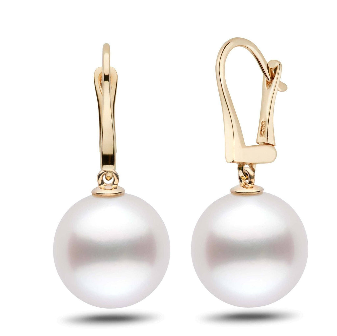 Classic Collection White South Sea 13.0-14.0 mm Pearl Dangle Earrings ...