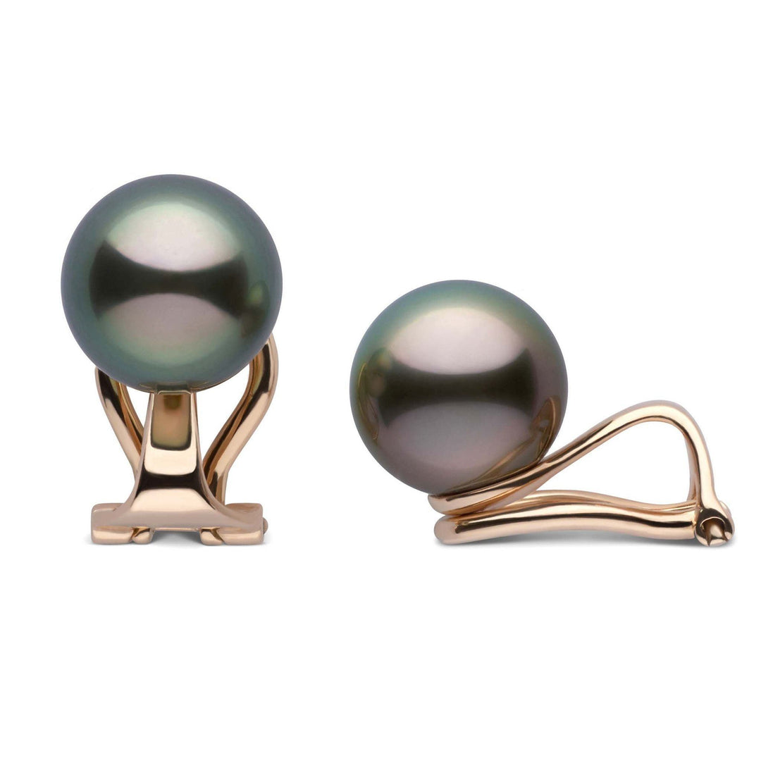 Clip Collection Tahitian 8.0-9.0 mm Pearl Stud Earrings yg