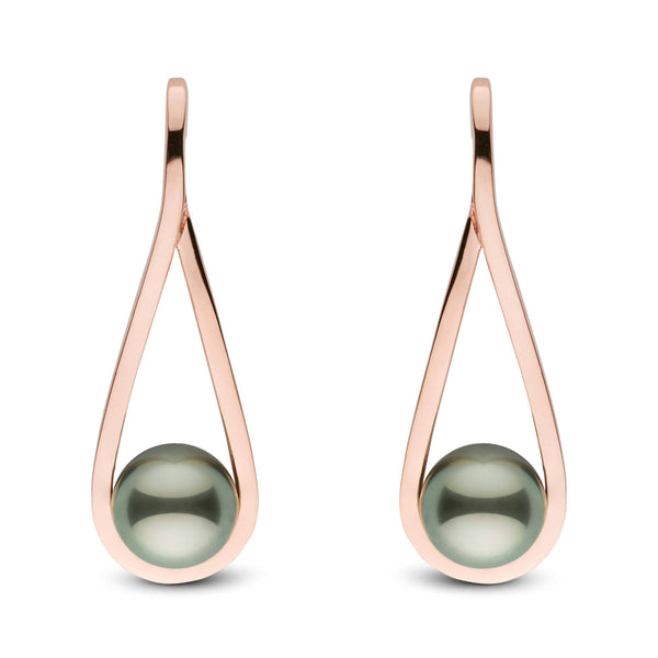 Cradle Collection Tahitian Pearl Earrings rose gold