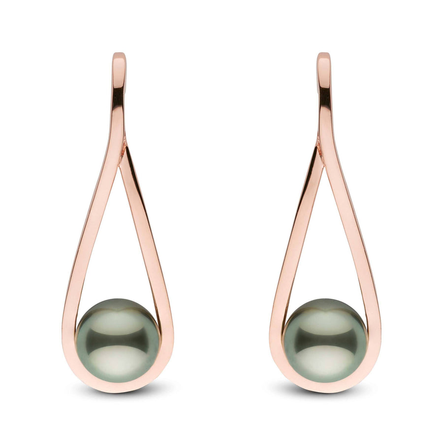 Cradle Collection Tahitian Pearl Earrings rose gold